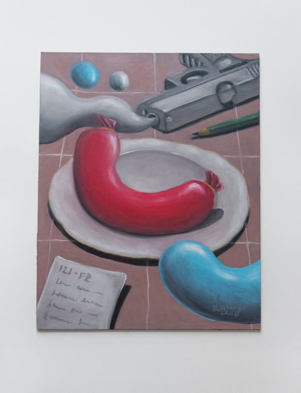 Supersoft; Sausage; Jelly; Dinner; Jelly; Humanright; Interior; Art; Painting; Oilpastel; Acrylic; Illustration